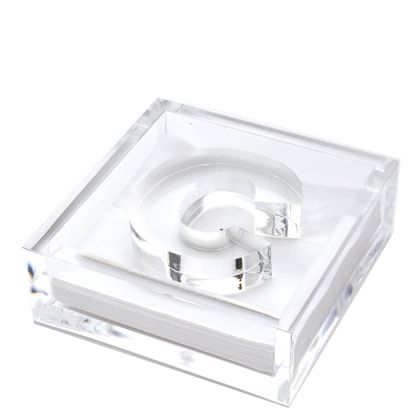 INITIAL COCKTAIL NAPKIN HOLDER