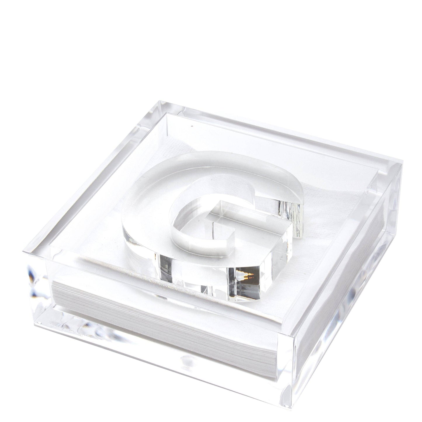 INITIAL COCKTAIL NAPKIN HOLDER